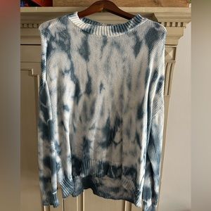 Show Me Your Mumu Sunday Sweater Navy Tie Dye Small